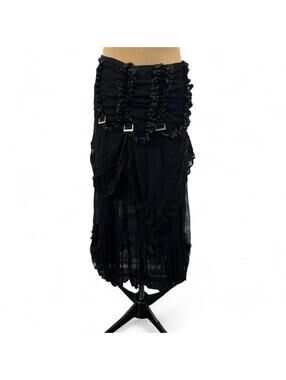 Y2k vintage euro goth black skirt